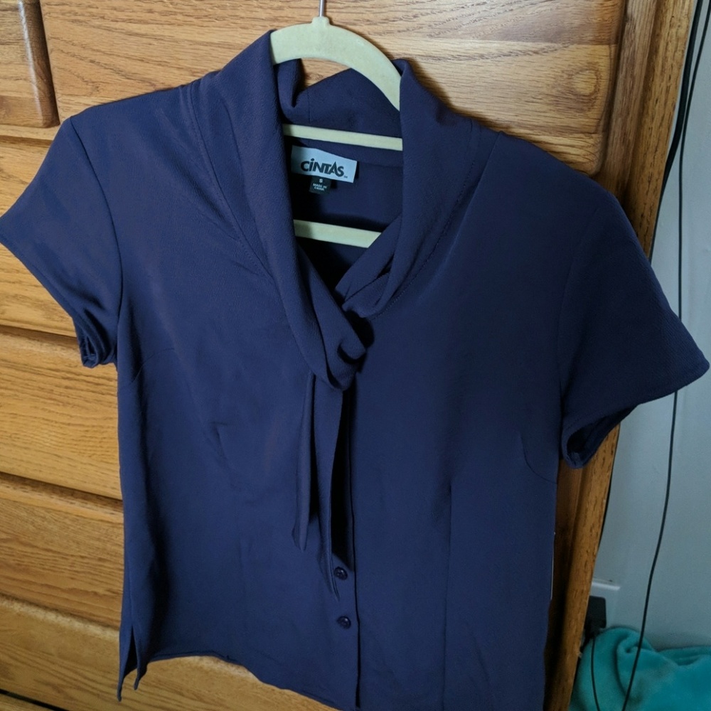 Purple Polyester Professional Blouse